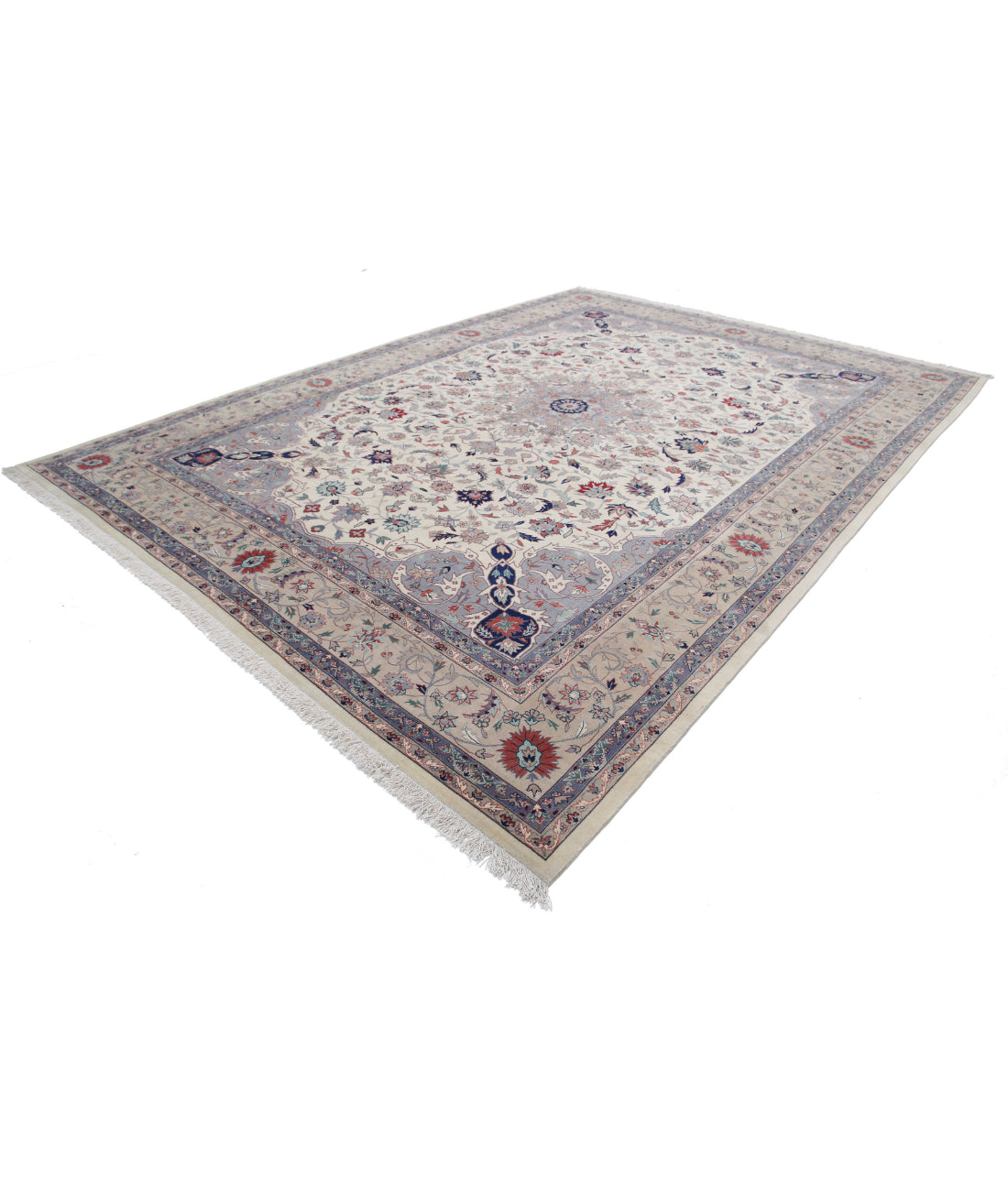 Heritage 10'3'' X 13'11'' Hand-Knotted Wool Rug 10'3'' x 13'11'' (308 X 418) / Ivory / Taupe