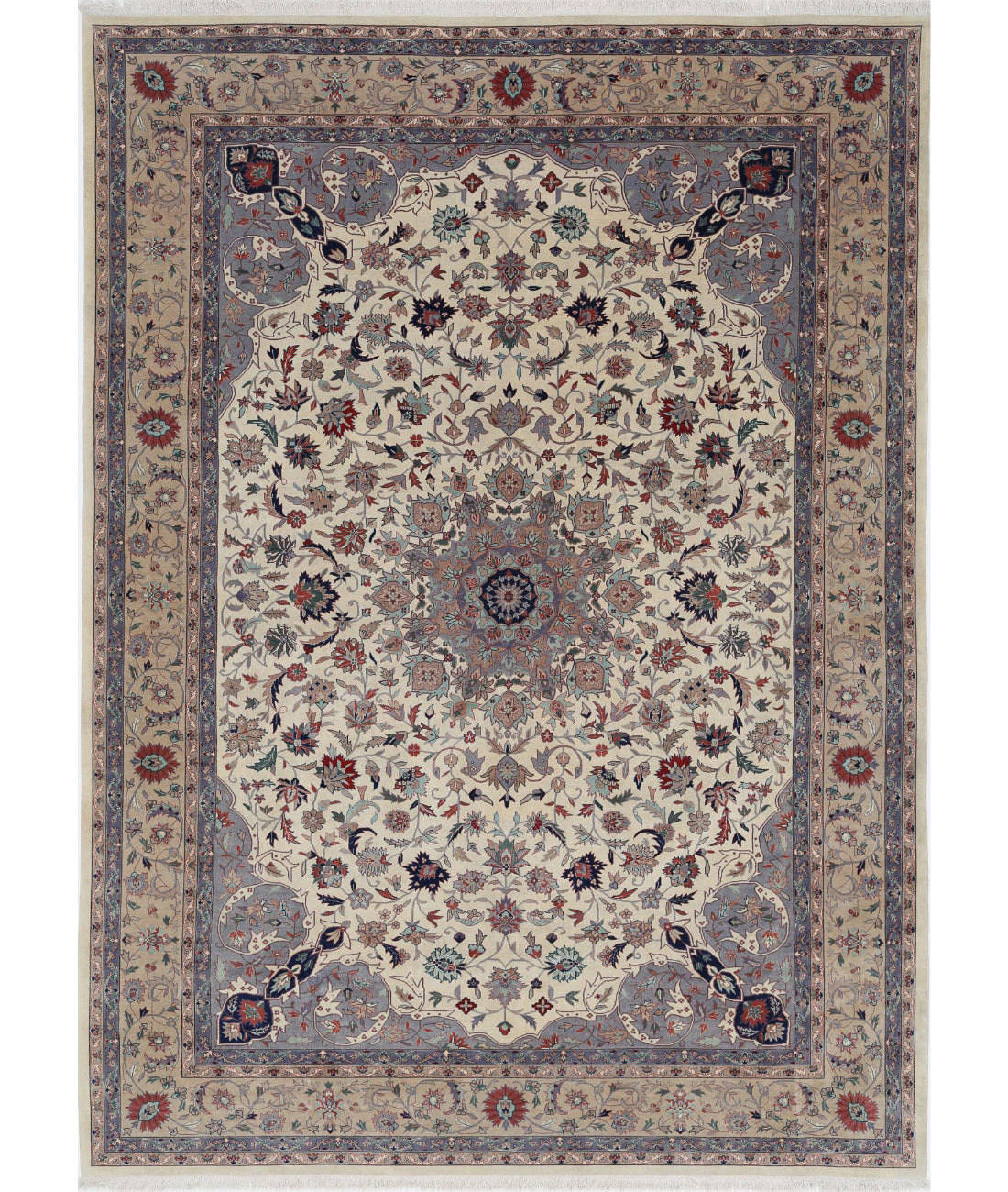Heritage 10'3'' X 13'11'' Hand-Knotted Wool Rug 10'3'' x 13'11'' (308 X 418) / Ivory / Taupe