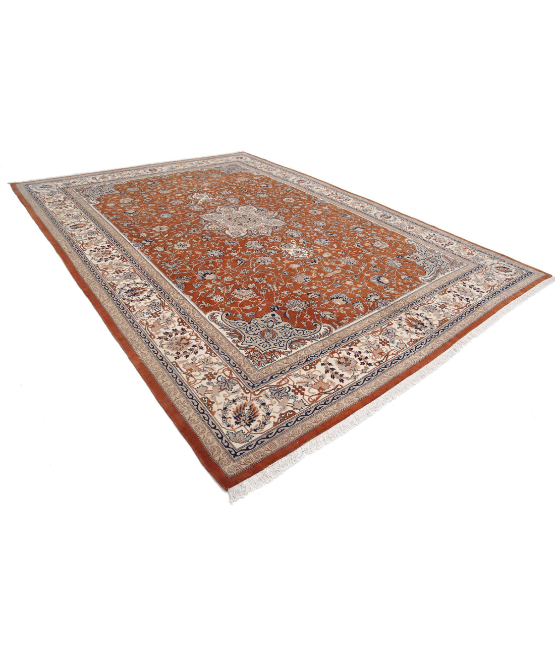 Heritage 10'2'' X 13'11'' Hand-Knotted Wool Rug 10'2'' x 13'11'' (305 X 418) / Rust / Ivory