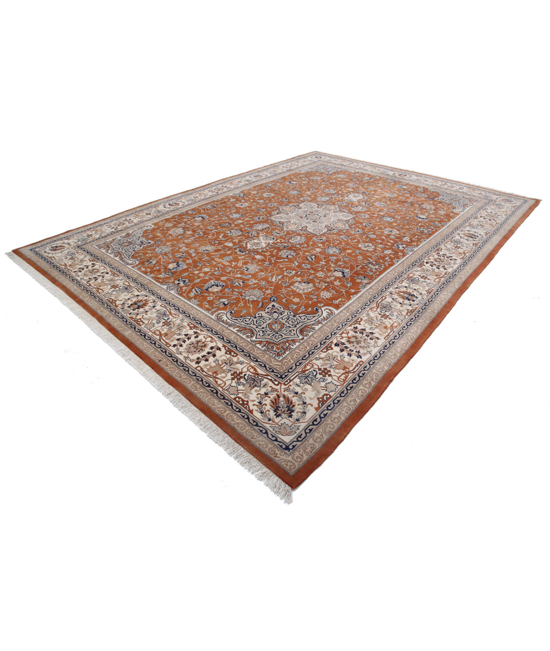 Heritage 10'2'' X 13'11'' Hand-Knotted Wool Rug 10'2'' x 13'11'' (305 X 418) / Rust / Ivory