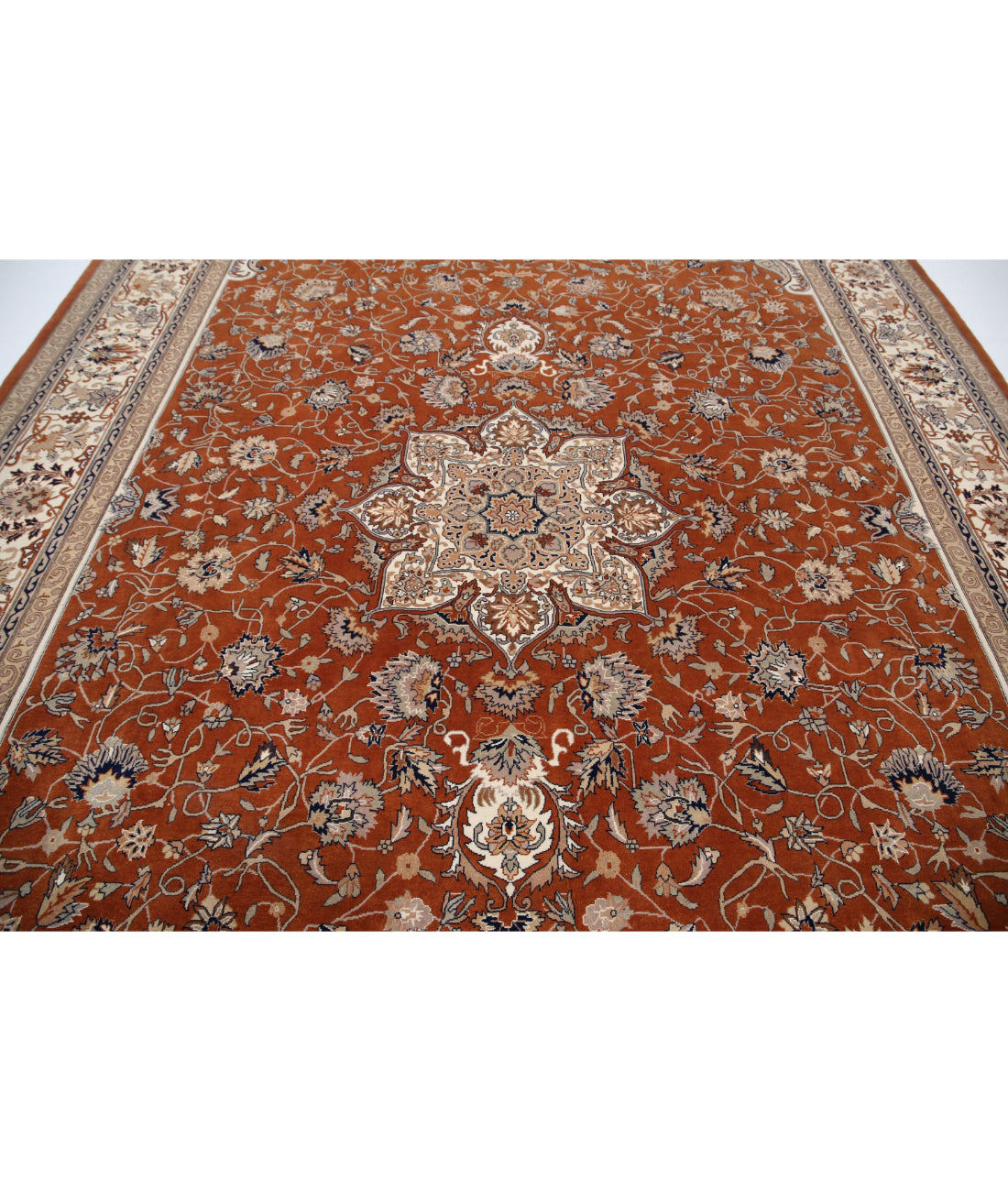 Heritage 10'2'' X 13'11'' Hand-Knotted Wool Rug 10'2'' x 13'11'' (305 X 418) / Rust / Ivory