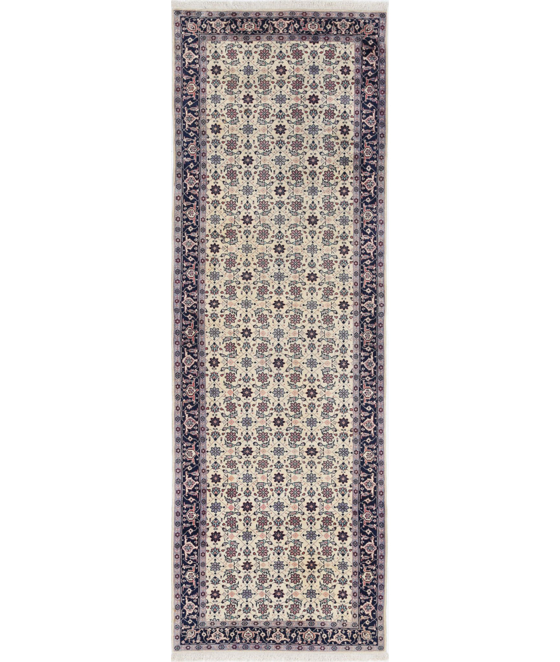 Heritage 2'7'' X 7'11'' Hand-Knotted Wool Rug 2'7'' x 7'11'' (78 X 238) / Ivory / Blue