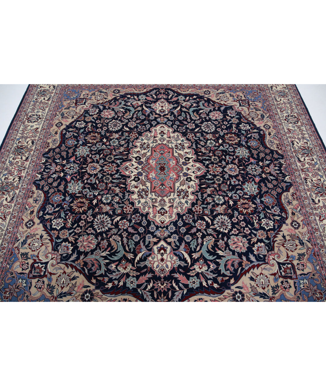 Heritage 7'0'' X 7'2'' Hand-Knotted Wool Rug 7'0'' x 7'2'' (210 X 215) / Blue / Ivory