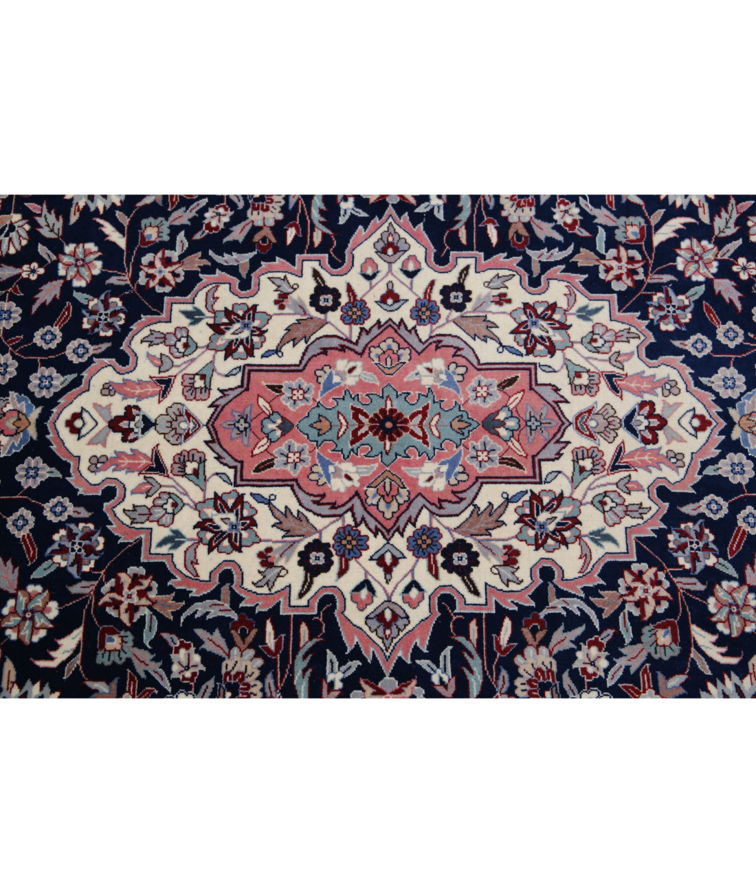 Heritage 7'0'' X 7'2'' Hand-Knotted Wool Rug 7'0'' x 7'2'' (210 X 215) / Blue / Ivory