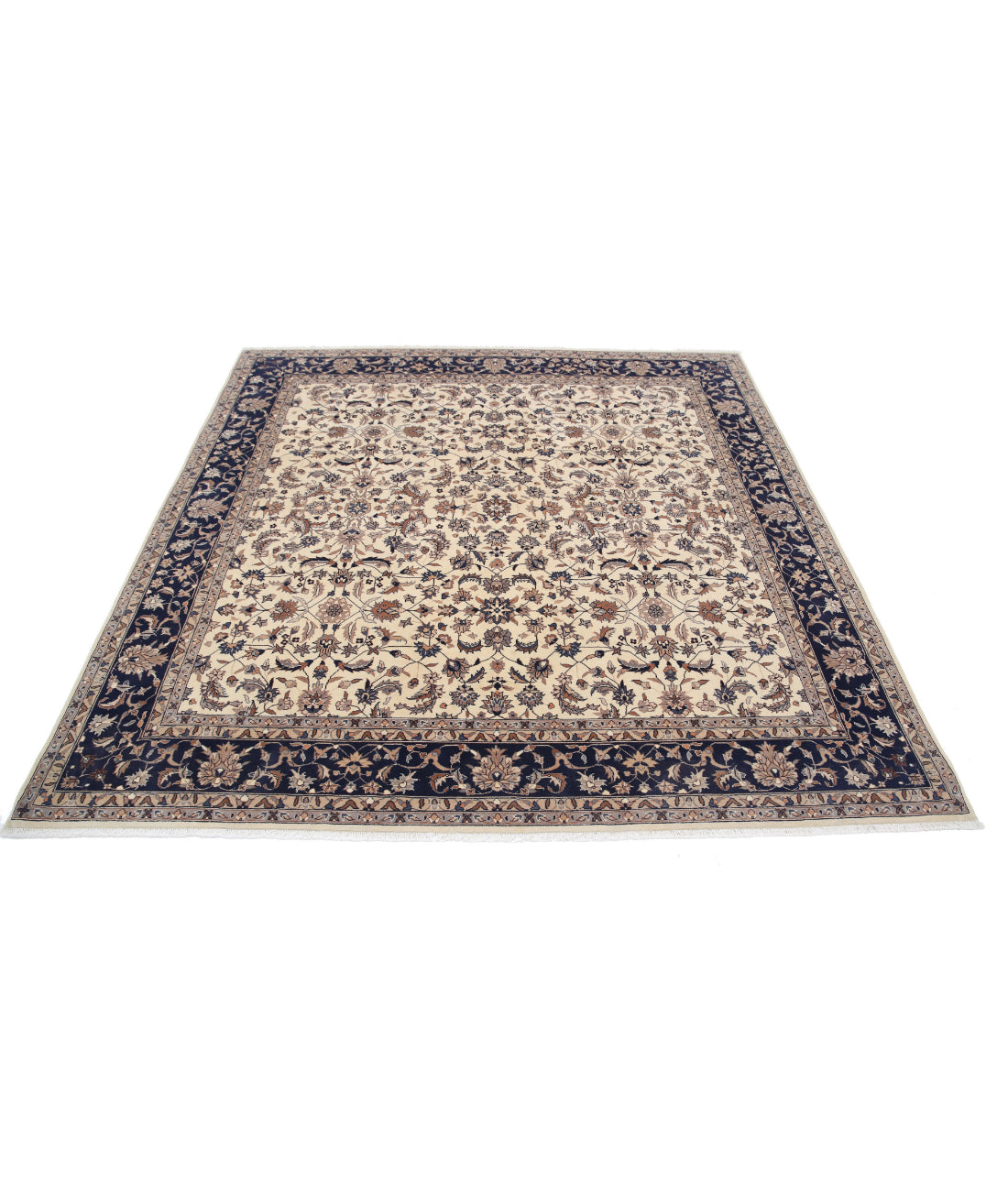Heritage 6'8'' X 6'8'' Hand-Knotted Wool Rug 6'8'' x 6'8'' (200 X 200) / Ivory / Blue