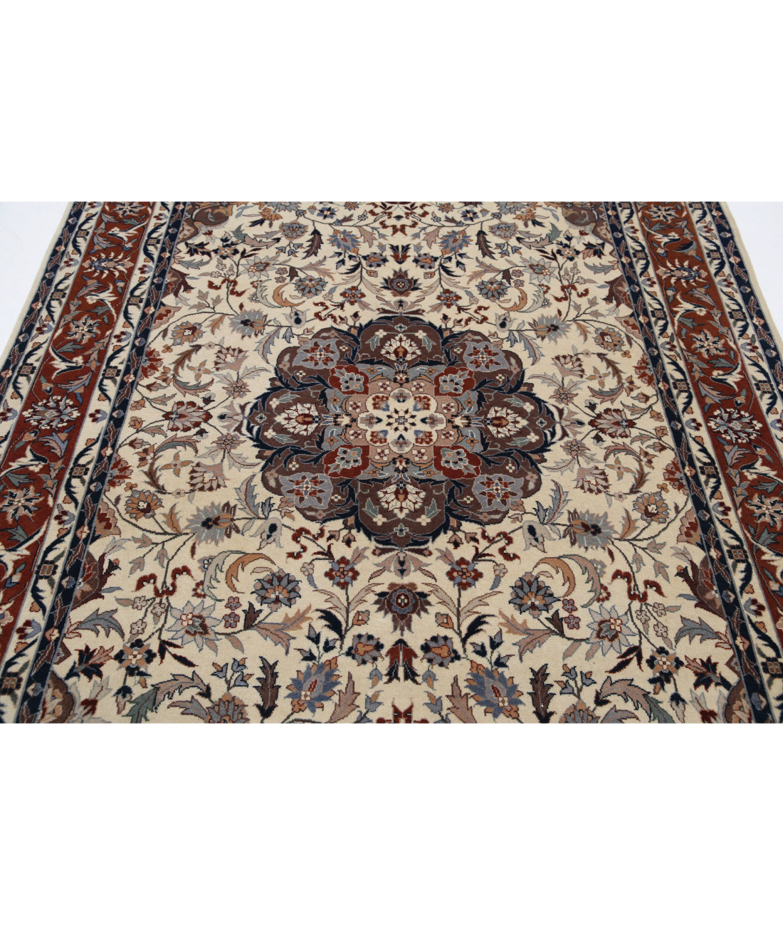 Heritage 6'0'' X 8'11'' Hand-Knotted Wool Rug 6'0'' x 8'11'' (180 X 268) / Ivory / Brown