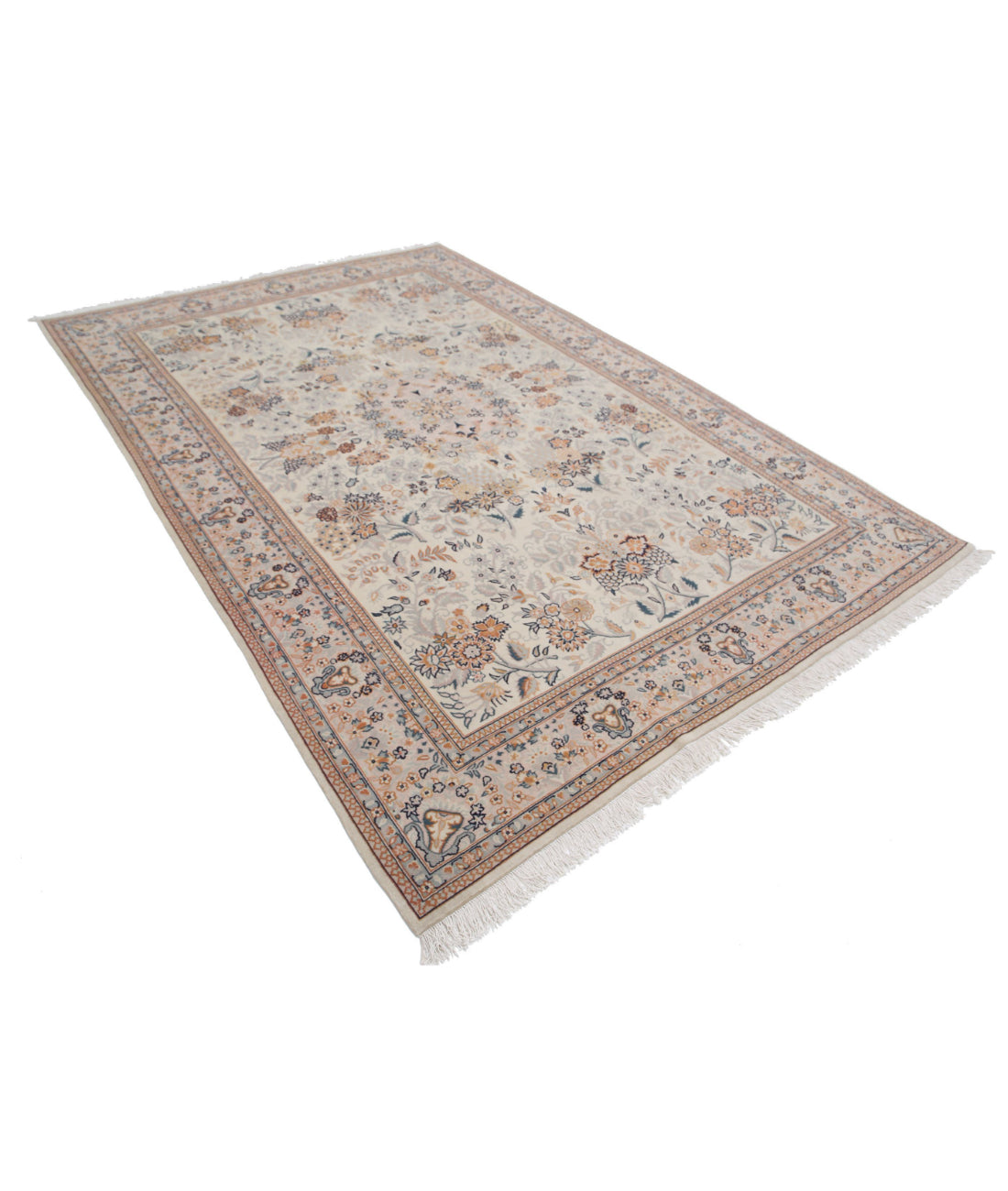 Heritage 6'0'' X 9'0'' Hand-Knotted Wool Rug 6'0'' x 9'0'' (180 X 270) / Ivory / Taupe