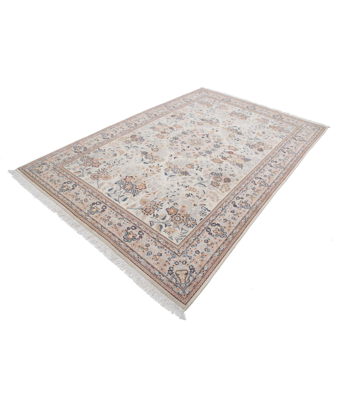 Heritage 6'0'' X 9'0'' Hand-Knotted Wool Rug 6'0'' x 9'0'' (180 X 270) / Ivory / Taupe