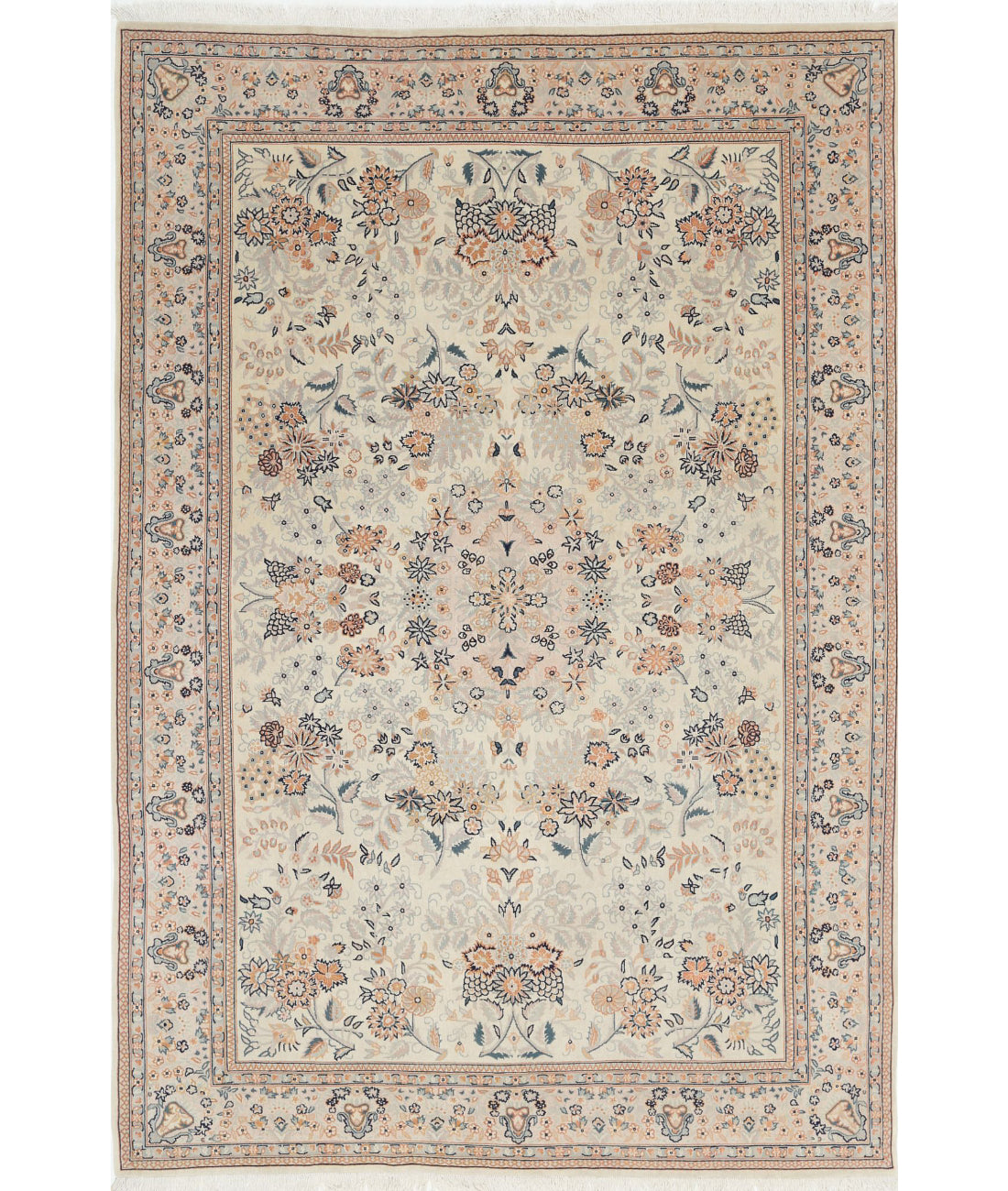 Heritage 6'0'' X 9'0'' Hand-Knotted Wool Rug 6'0'' x 9'0'' (180 X 270) / Ivory / Taupe