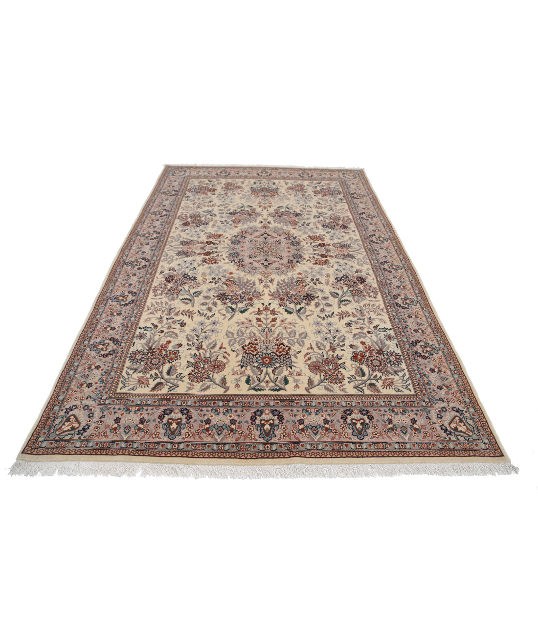 Heritage 6'1'' X 9'2'' Hand-Knotted Wool Rug 6'1'' x 9'2'' (183 X 275) / Ivory / Grey