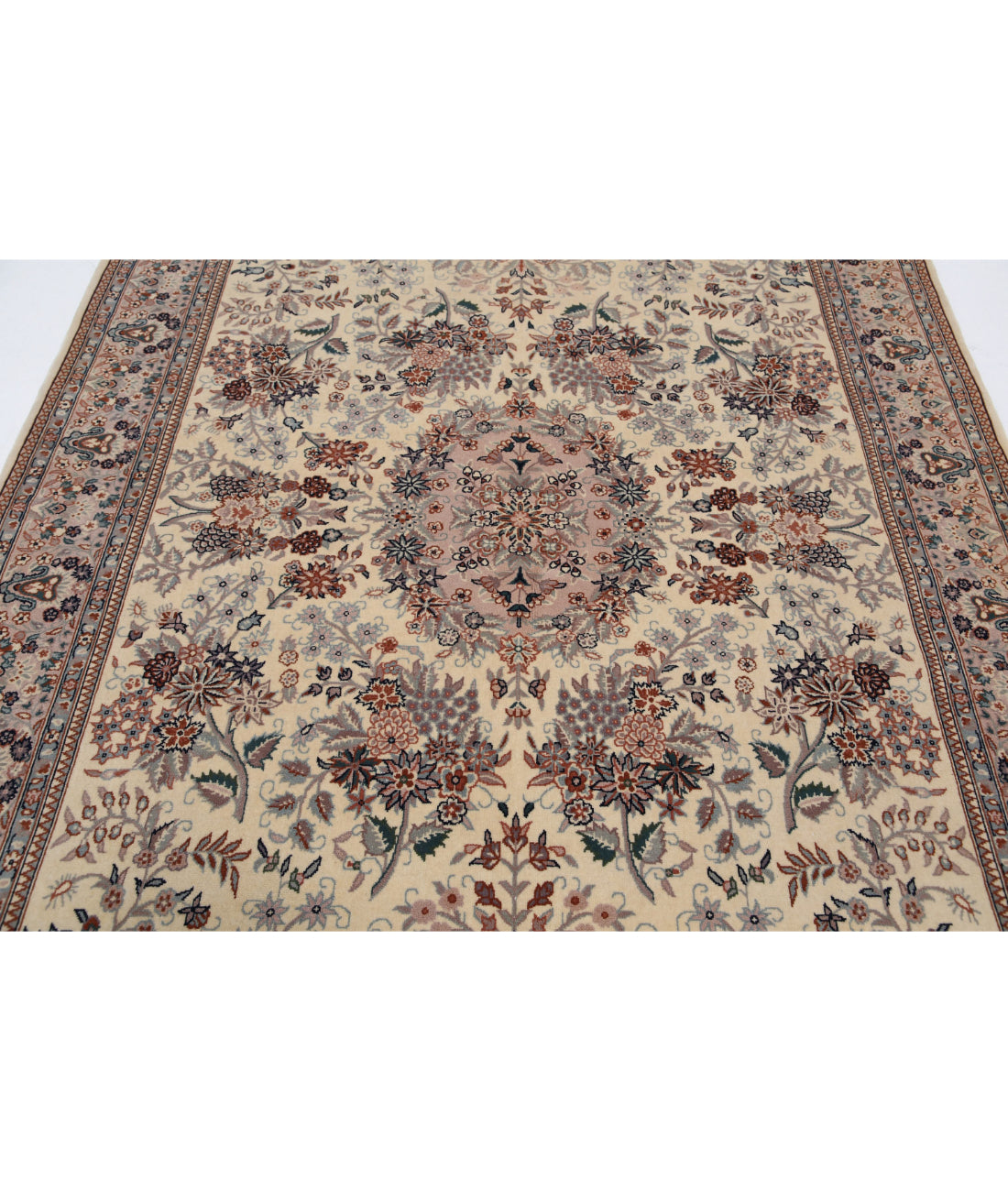 Heritage 6'1'' X 9'2'' Hand-Knotted Wool Rug 6'1'' x 9'2'' (183 X 275) / Ivory / Grey