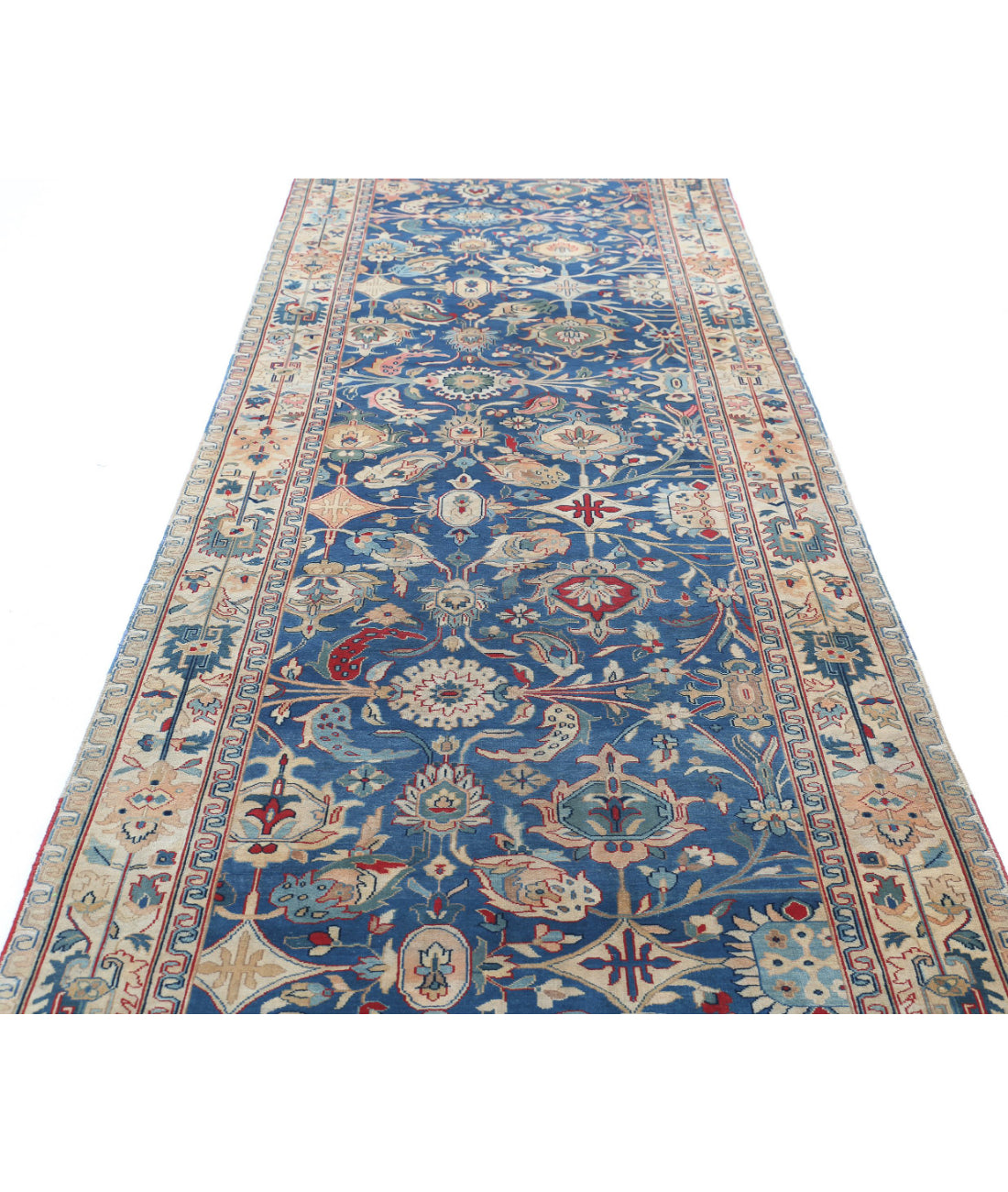 Heritage 4'0'' X 12'0'' Hand-Knotted Wool Rug 4'0'' x 12'0'' (60 X 125) / Blue / Ivory