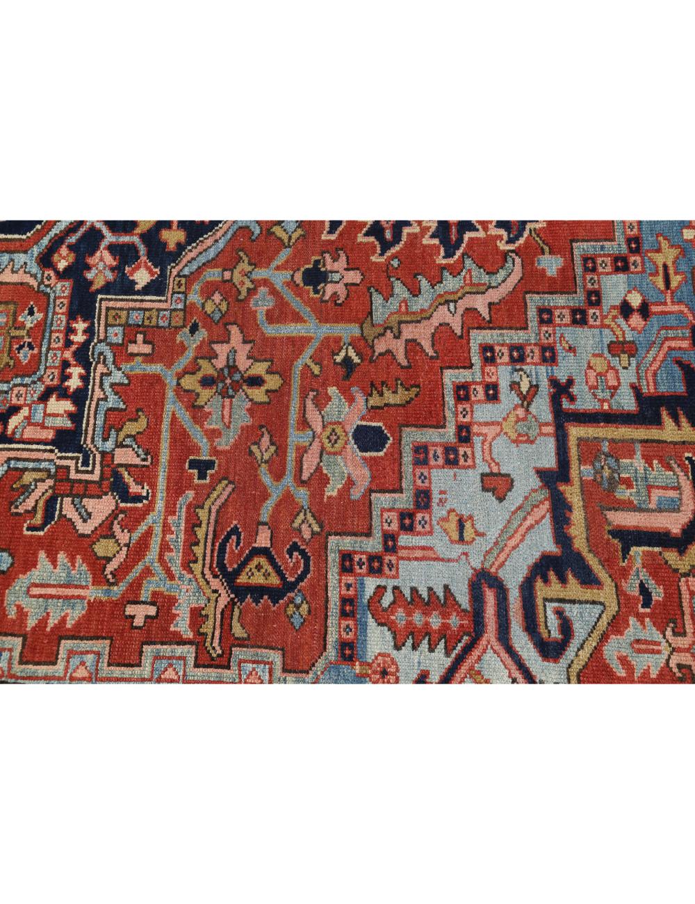 Heriz 8' 0" X 11' 2" Hand-Knotted Wool Rug 8' 0" X 11' 2" (244 X 340) / Red / Blue