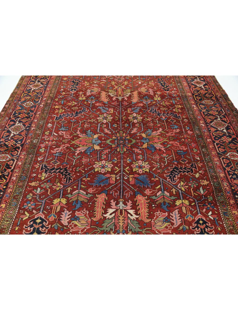 Heriz 8' 4" X 11' 1" Hand-Knotted Wool Rug 8' 4" X 11' 1" (254 X 338) / Rust / Blue