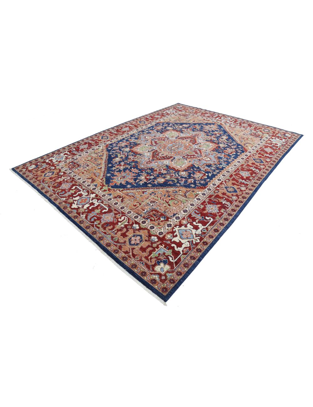 Heriz 8' 3" X 11' 4" Hand-Knotted Wool Rug 8' 3" X 11' 4" (251 X 345) / Blue / Red