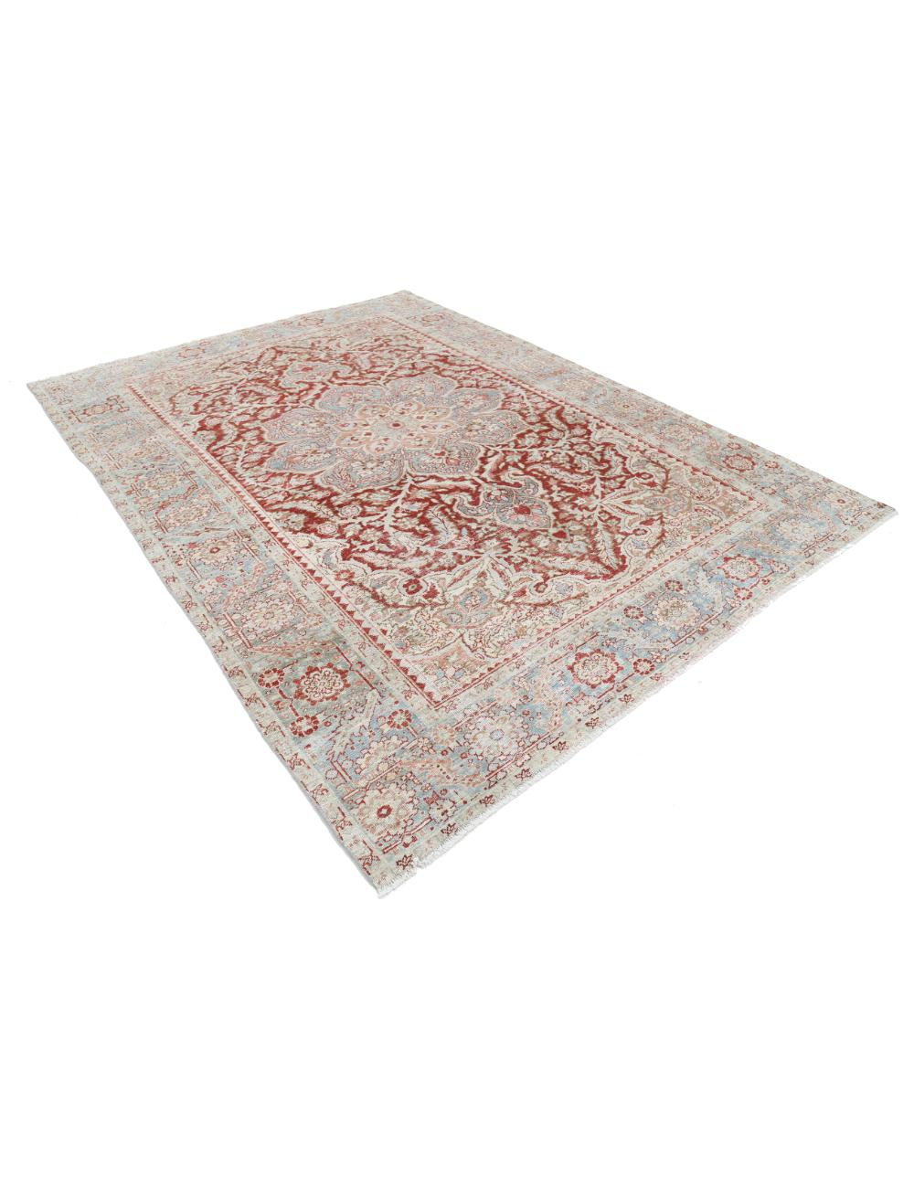 Heriz 7' 10" X 10' 10" Hand-Knotted Wool Rug 7' 10" X 10' 10" (239 X 330) / Red / Blue