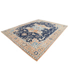 Heriz 10'1'' X 13'0'' Hand-Knotted Wool Rug 10'1'' x 13'0'' (303 X 390) / Blue / Rust