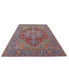 Heriz 6'9'' X 9'8'' Hand-Knotted Wool Rug 6'9'' x 9'8'' (203 X 290) / Red / Blue