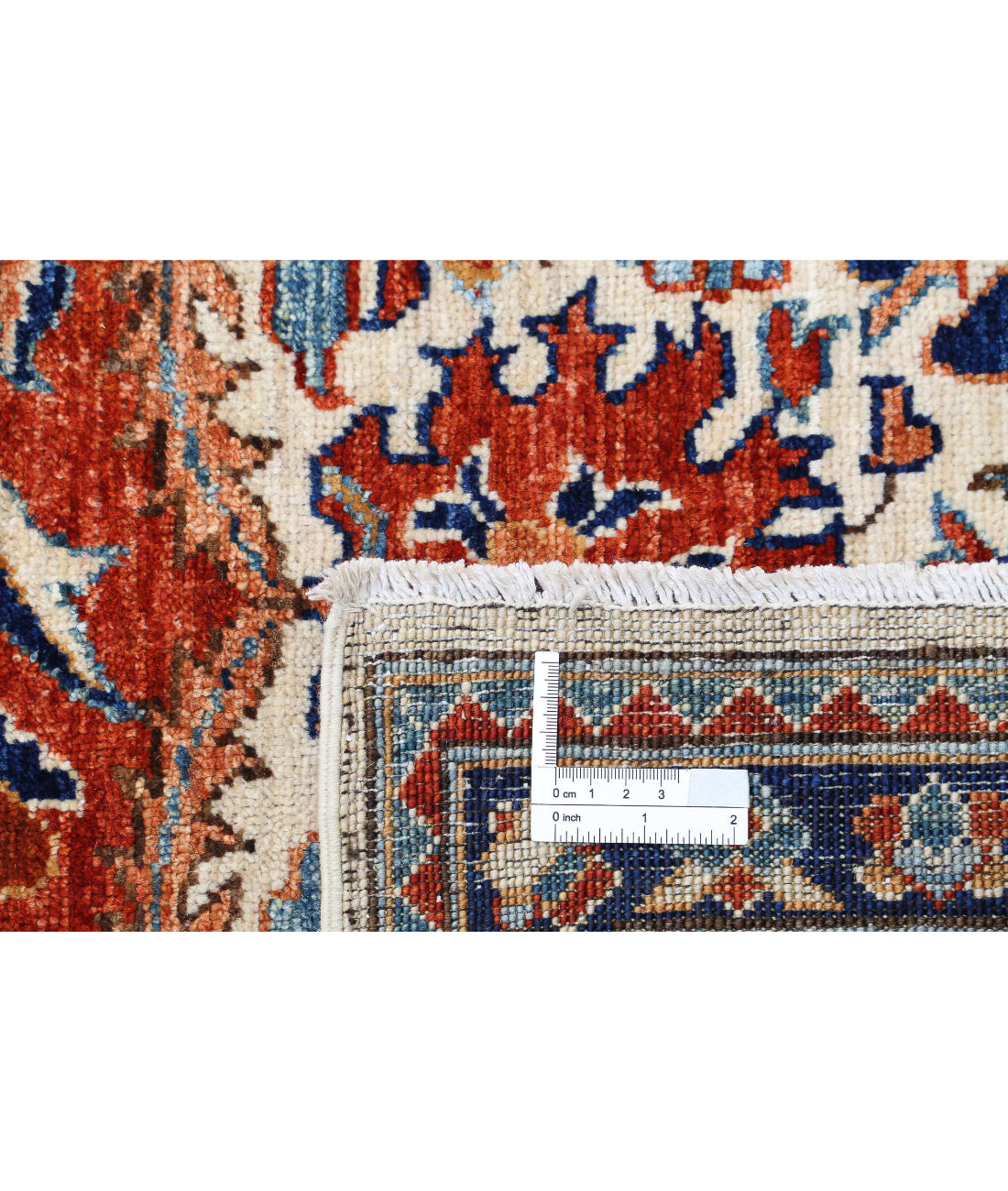 Heriz 7'8'' X 9'8'' Hand-Knotted Wool Rug 7'8'' x 9'8'' (230 X 290) / Ivory / Rust