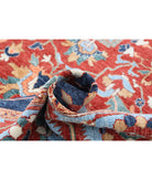 Heriz 8'5'' X 9'9'' Hand-Knotted Wool Rug 8'5'' x 9'9'' (253 X 293) / Red / Blue