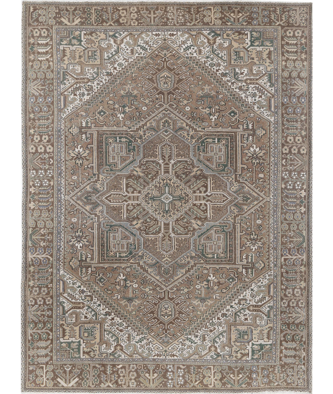 Heriz 7'11'' X 10'8'' Hand-Knotted Wool Rug 7'11'' x 10'8'' (238 X 320) / Taupe / Taupe