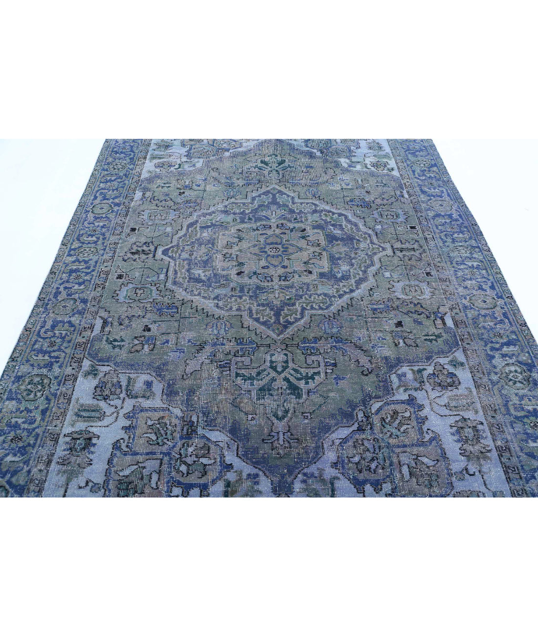 Heriz 6'1'' X 8'9'' Hand-Knotted Wool Rug 6'1'' x 8'9'' (183 X 263) / Blue / Blue