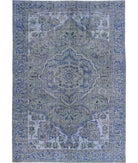 Heriz 6'1'' X 8'9'' Hand-Knotted Wool Rug 6'1'' x 8'9'' (183 X 263) / Blue / Blue