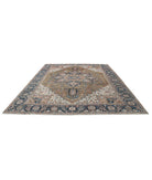 Heriz 10'6'' X 12'6'' Hand-Knotted Wool Rug 10'6'' x 12'6'' (315 X 375) / Tan / Blue