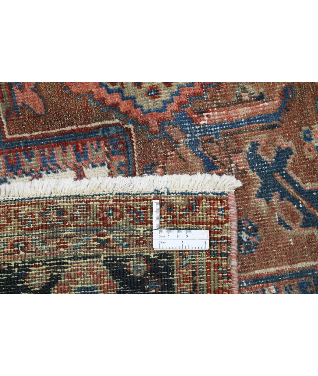 Heriz 10'6'' X 12'6'' Hand-Knotted Wool Rug 10'6'' x 12'6'' (315 X 375) / Tan / Blue
