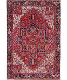 Heriz 8'9'' X 13'3'' Hand-Knotted Wool Rug 8'9'' x 13'3'' (263 X 398) / Red / Blue
