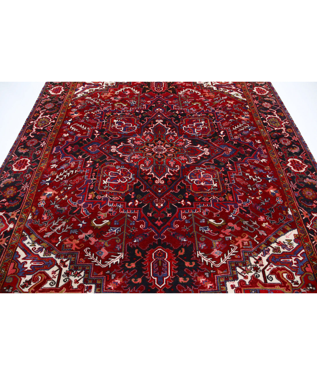 Heriz 8'1'' X 11'2'' Hand-Knotted Wool Rug 8'1'' x 11'2'' (243 X 335) / Red / Blue