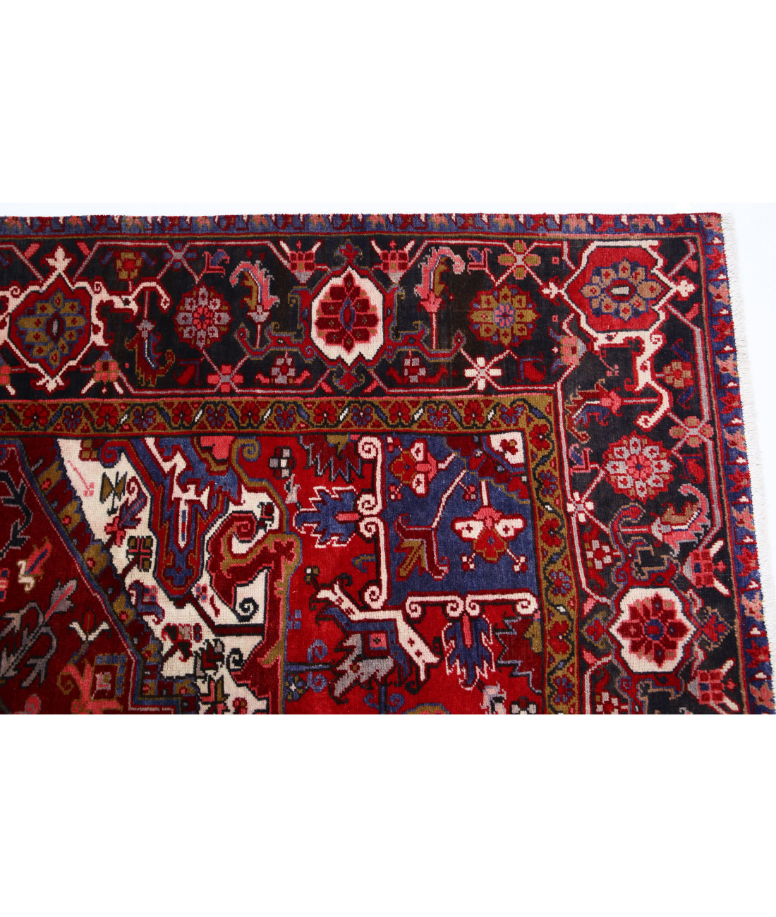 Heriz 8'1'' X 11'2'' Hand-Knotted Wool Rug 8'1'' x 11'2'' (243 X 335) / Red / Blue