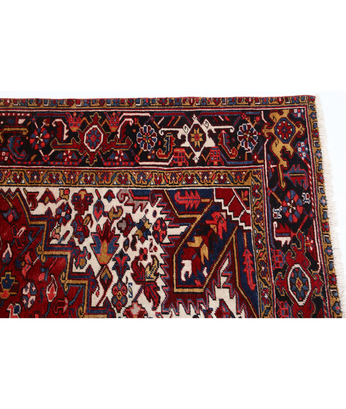 Heriz 8'11'' X 11'8'' Hand-Knotted Wool Rug 8'11'' x 11'8'' (268 X 350) / Red / Blue