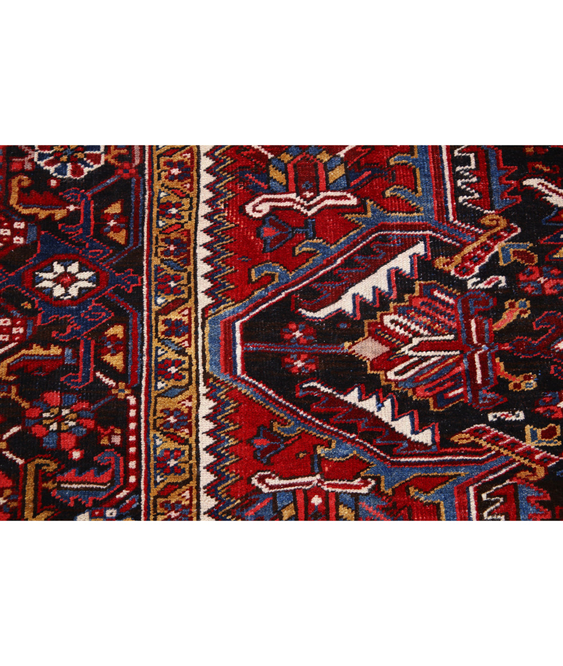 Heriz 8'11'' X 11'8'' Hand-Knotted Wool Rug 8'11'' x 11'8'' (268 X 350) / Red / Blue