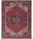 Heriz 8'11'' X 11'8'' Hand-Knotted Wool Rug 8'11'' x 11'8'' (268 X 350) / Red / Blue