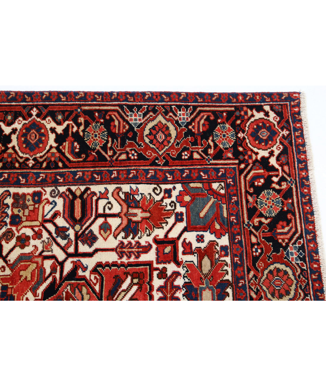 Heriz 7'9'' X 11'4'' Hand-Knotted Wool Rug 7'9'' x 11'4'' (233 X 340) / Rust / Blue