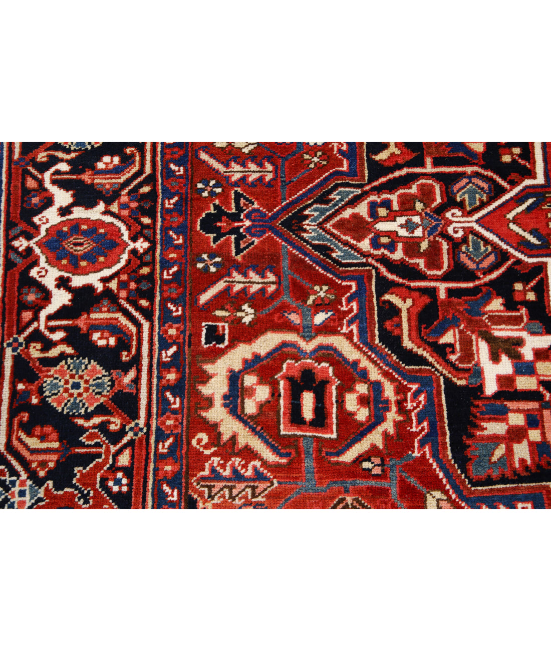 Heriz 7'9'' X 11'4'' Hand-Knotted Wool Rug 7'9'' x 11'4'' (233 X 340) / Rust / Blue