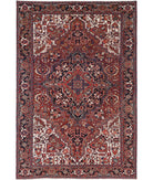 Heriz 7'9'' X 11'4'' Hand-Knotted Wool Rug 7'9'' x 11'4'' (233 X 340) / Rust / Blue