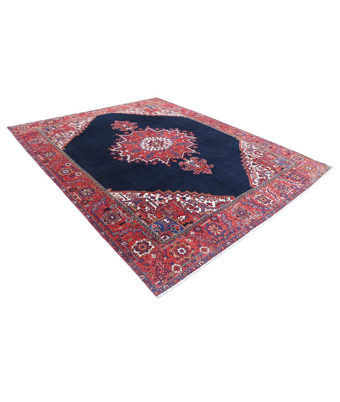 Heriz 8'10'' X 10'11'' Hand-Knotted Wool Rug 8'10'' x 10'11'' (265 X 328) / Blue / Red