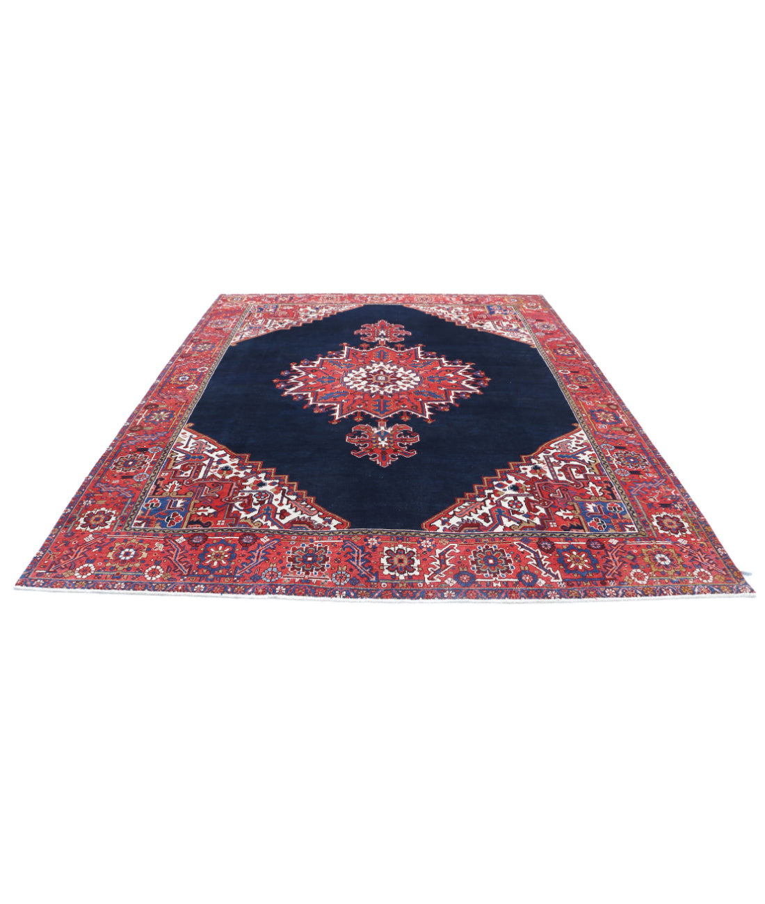 Heriz 8'10'' X 10'11'' Hand-Knotted Wool Rug 8'10'' x 10'11'' (265 X 328) / Blue / Red