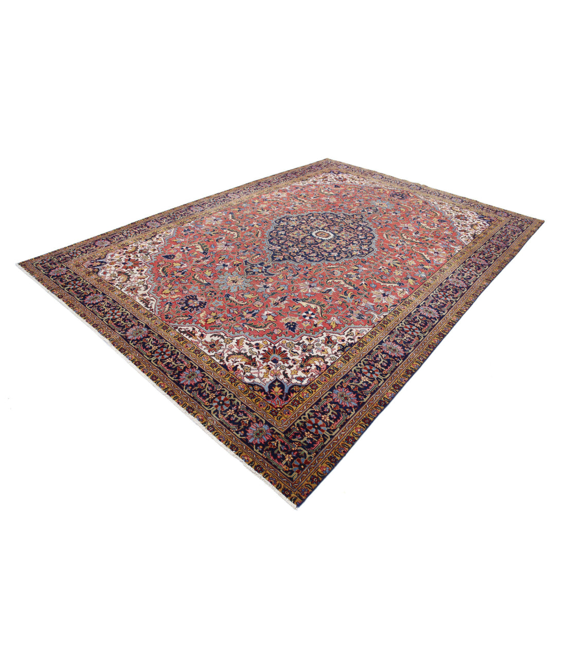 Heriz 8'2'' X 11'8'' Hand-Knotted Wool Rug 8'2'' x 11'8'' (245 X 350) / Rust / Blue