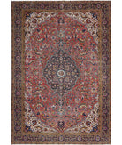 Heriz 8'2'' X 11'8'' Hand-Knotted Wool Rug 8'2'' x 11'8'' (245 X 350) / Rust / Blue