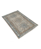 Heriz 3'0'' X 4'5'' Hand-Knotted Wool Rug 3'0'' x 4'5'' (90 X 133) / Ivory / Blue