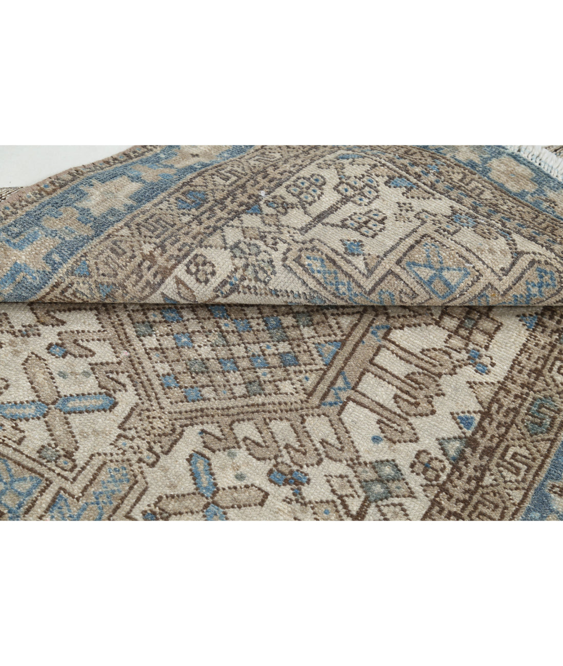 Heriz 3'0'' X 4'5'' Hand-Knotted Wool Rug 3'0'' x 4'5'' (90 X 133) / Ivory / Blue