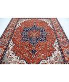 Heriz 8'0'' X 9'11'' Hand-Knotted Wool Rug 8'0'' x 9'11'' (240 X 298) / Ivory / Rust