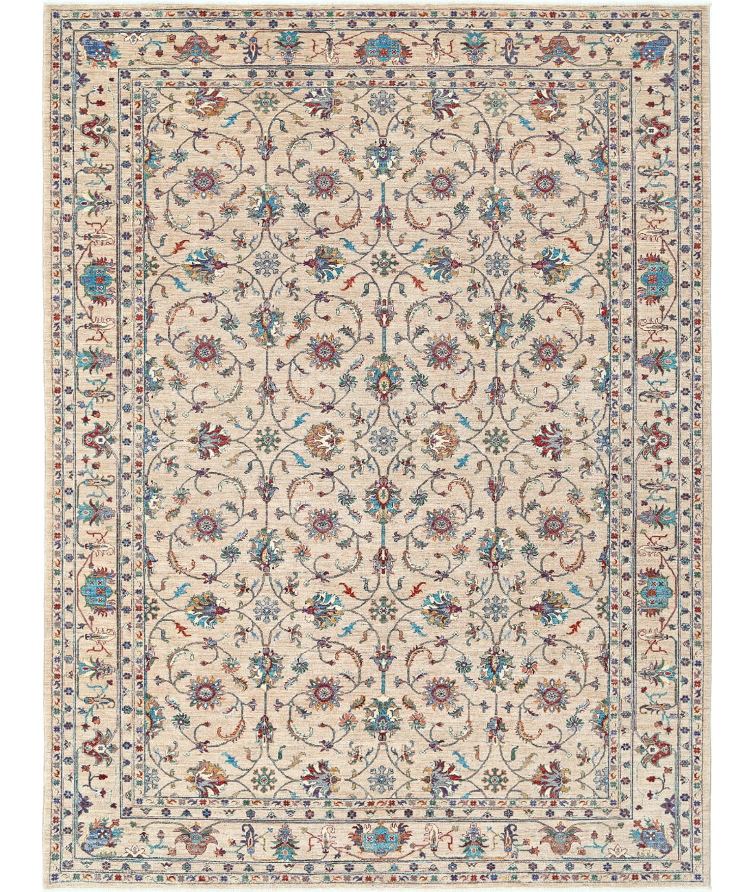 Jasmine 9'0'' X 11'11'' Hand-Knotted Wool Rug 9'0'' x 11'11'' (270 X 358) / Beige / Beige