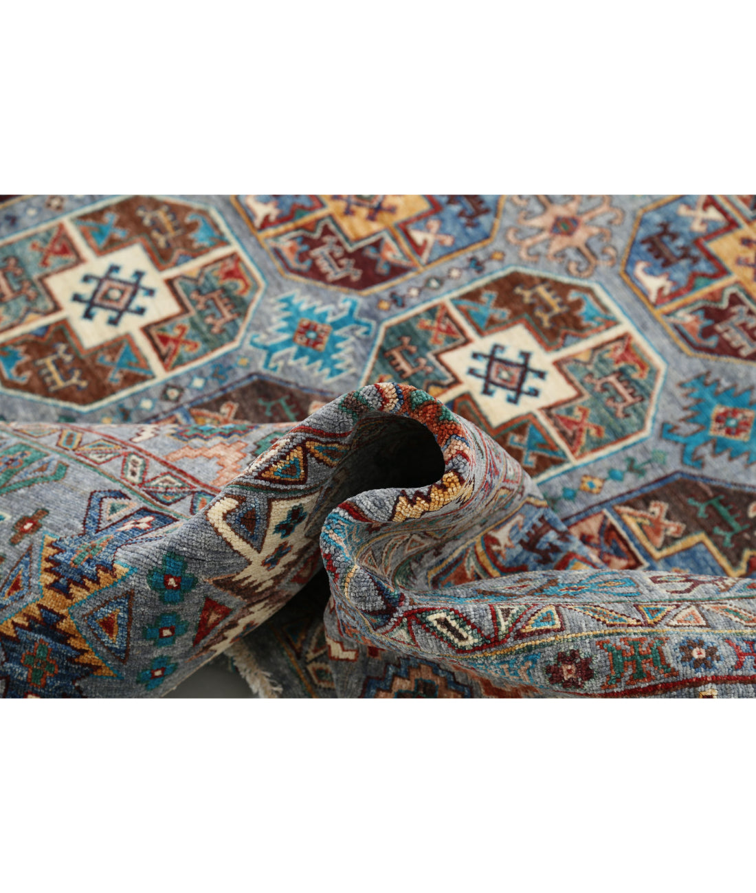 Jasmine 9'0'' X 12'6'' Hand-Knotted Wool Rug 9'0'' x 12'6'' (270 X 375) / Grey / Grey