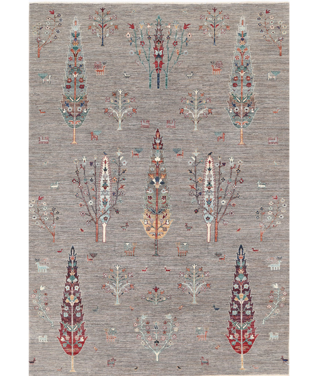 Bakshaish 6'11'' X 9'10'' Hand-Knotted Wool Rug 6'11'' x 9'10'' (208 X 295) / Grey / Grey