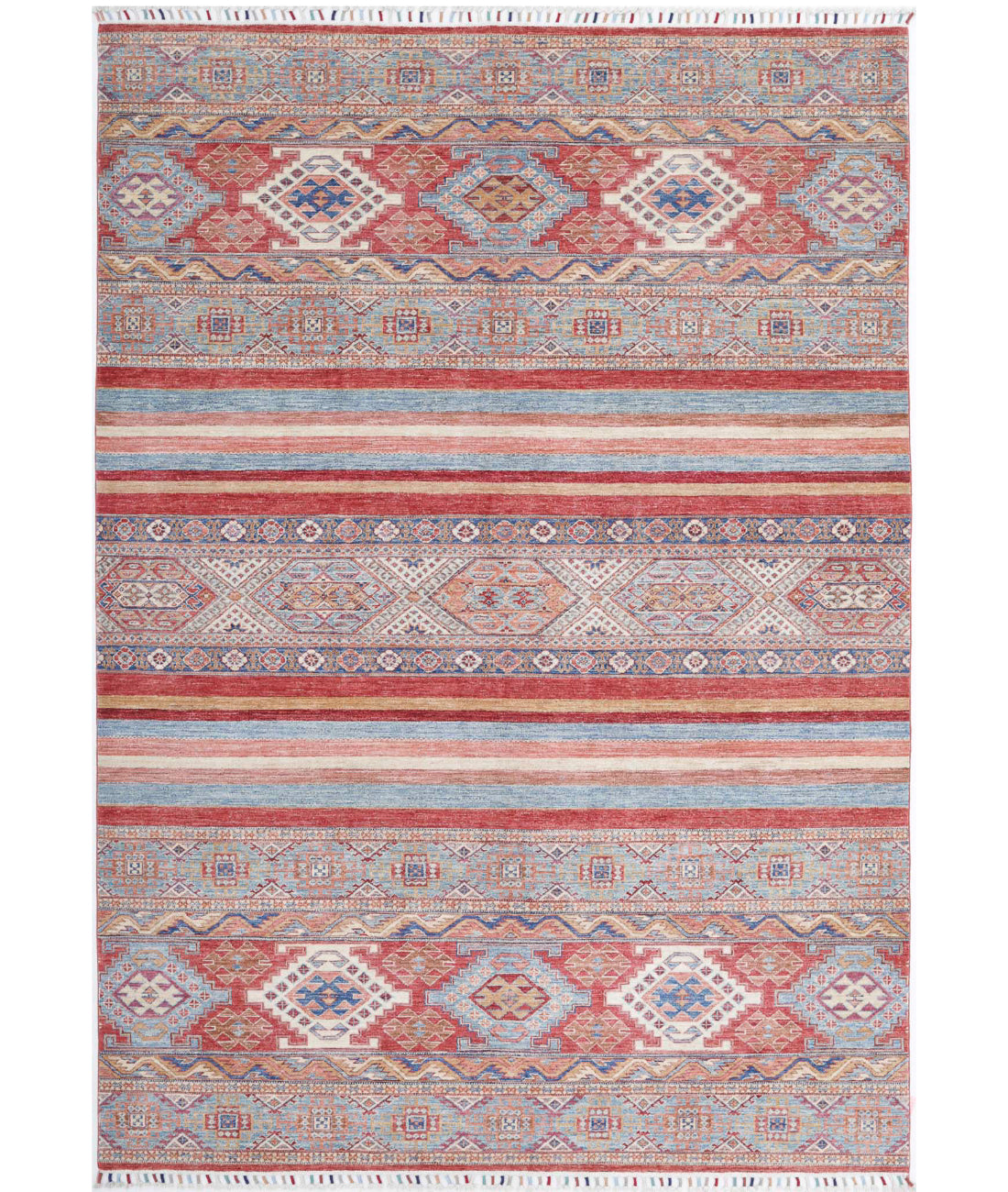 Khurjeen 6'6'' X 9'7'' Hand-Knotted Wool Rug 6'6'' x 9'7'' (195 X 288) / Multi / Multi