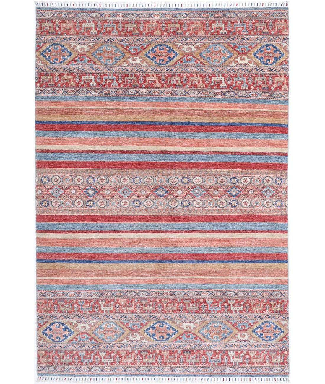 Khurjeen 6'7'' X 9'9'' Hand-Knotted Wool Rug 6'7'' x 9'9'' (198 X 293) / Multi / Multi